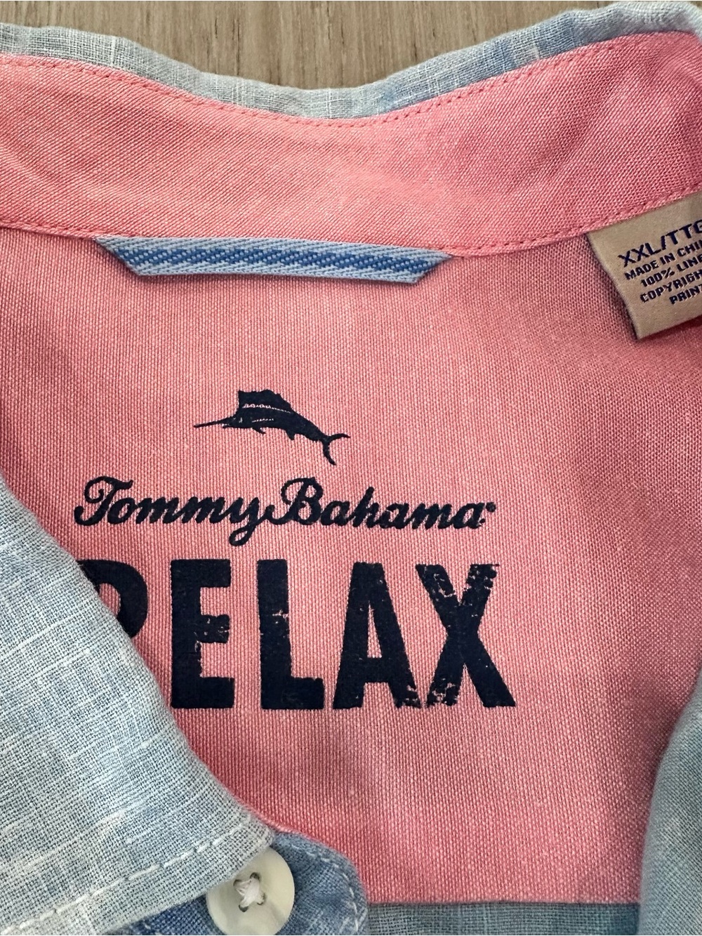 Tommy Bahama Relax linen tropical Hawaiian button down XXL - Picture 5 of 7